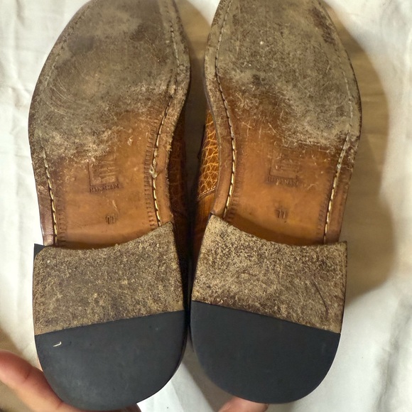 David Eden Brown Crocodile Leather Derbys‎ size 11 main image 5